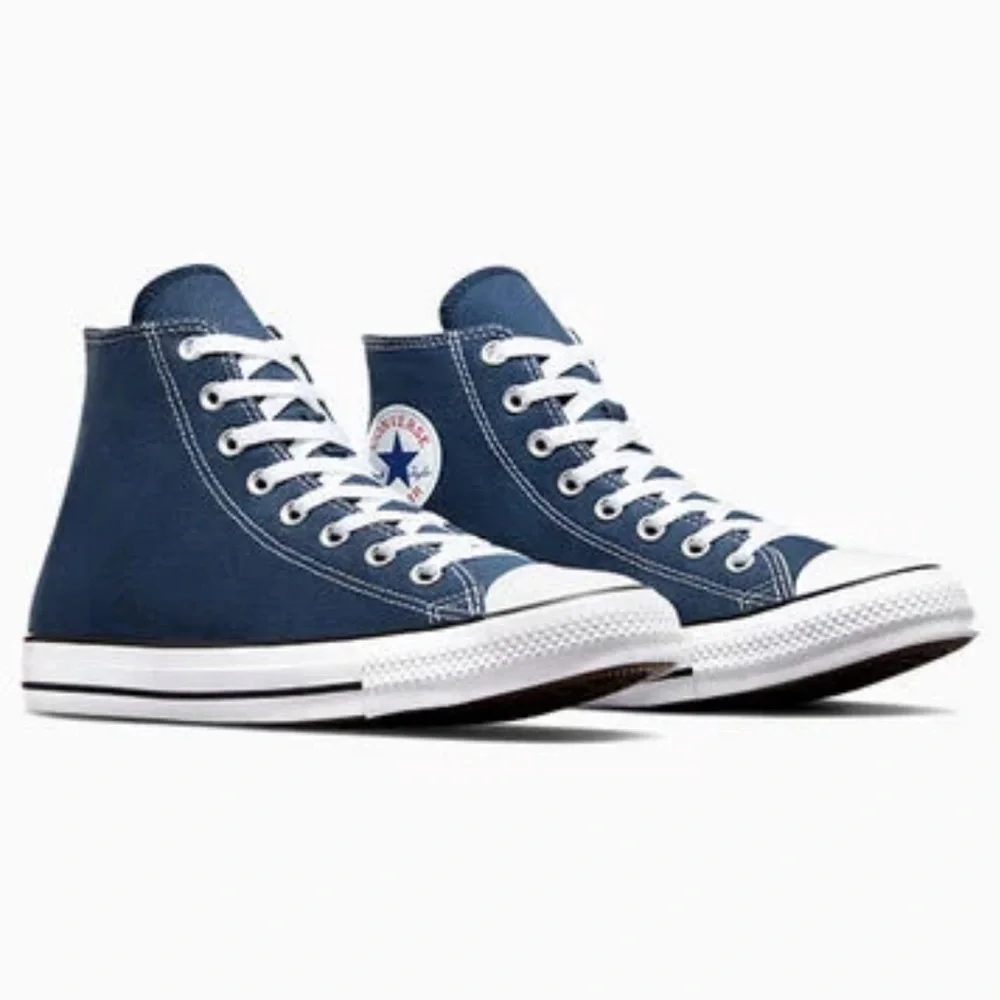 Converse Men's Blue High-Top Sneakers Classic Colors Navy - Picture 3 of 16
